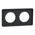 Plaque bronze brossé avec liseré anthracite Odace Touch Schneider 2 postes entraxe 71mm