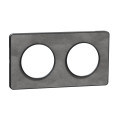 Plaque ardoise avec liseré anthracite Schneider Odace Touch 2 postes entraxe 71mm