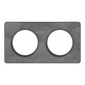 Plaque ardoise avec liseré anthracite Schneider Odace Touch 2 postes entraxe 71mm