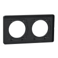 Plaque ardoise avec liseré anthracite Schneider Odace Touch 2 postes entraxe 71mm