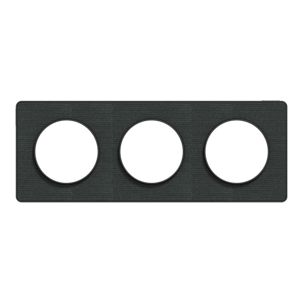 Odace kvardrat, plaque ombre/ant 3 postes horiz. ou vert. entraxe 71mm