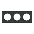 Odace kvardrat, plaque ombre/ant 3 postes horiz. ou vert. entraxe 71mm