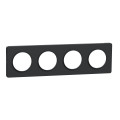 Plaque anthracite SchneiderOdace Touch 4 postes entraxe 71mm 