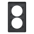 Schneider Odace Touch Plaque Anthracite 2 Postes Verticaux Entraxe 57mm