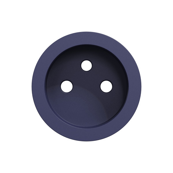Odace , enjoliveur seul prise de courant 2p+t 16a, cobalt