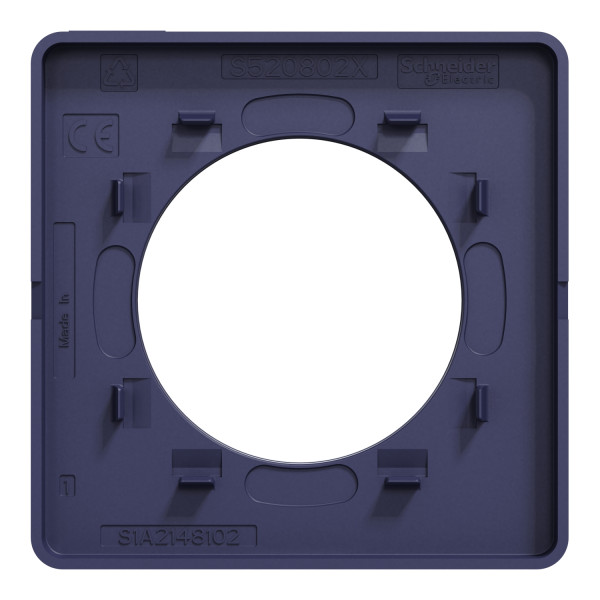 Odace touch- plaque de finition 1 poste - cobalt