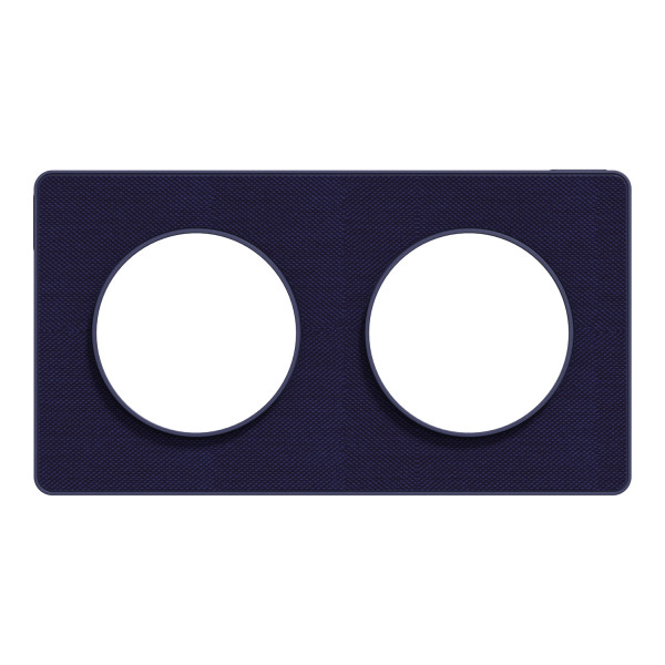 Odace kvardrat, plaque roi/cob 2 postes horiz. ou vert. entraxe 71mm
