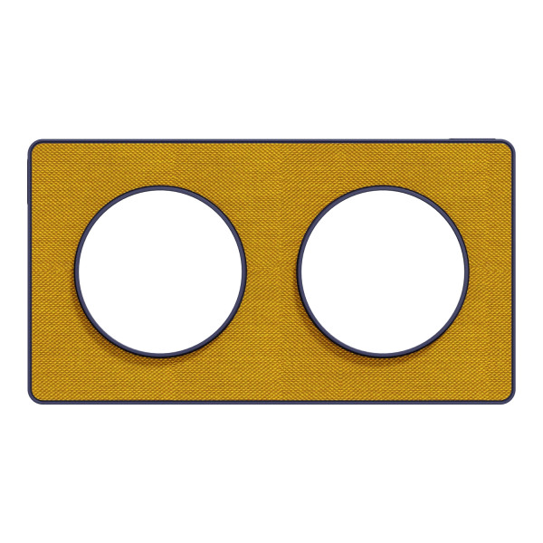 Odace kvardrat, plaque ocre/cob 2 postes horiz. ou vert. entraxe 71mm