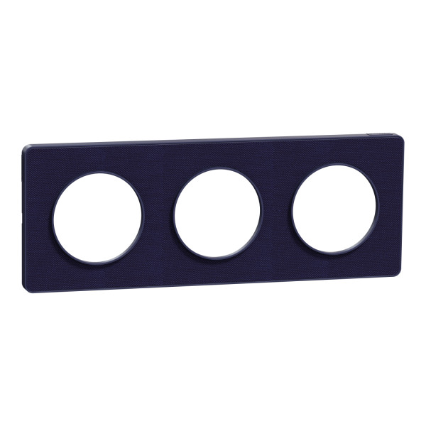 Odace kvardrat, plaque roi/cob 3 postes horiz. ou vert. entraxe 71mm