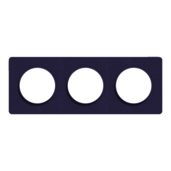 Odace kvardrat, plaque roi/cob 3 postes horiz. ou vert. entraxe 71mm