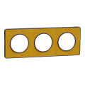 Odace kvardrat, plaque ocre/cob 3 postes horiz. ou vert. entraxe 71mm