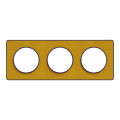 Odace kvardrat, plaque ocre/cob 3 postes horiz. ou vert. entraxe 71mm
