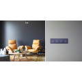 Odace touch, plaque cobalt 4 postes horiz. ou vert. entraxe 71mm