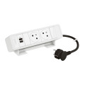 Bloc bureau 2x2p+t f/b + usb a+c 15w et cordon 2m fiche - blanc