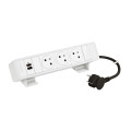 Bloc bureau 3x2p+t f/b + usb a+c 15w et cordon 2m fiche - blanc