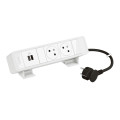 Bloc bureau 2x2p+t f/b usb 45w power delivery cordon 2m fiche - blanc