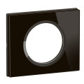  plaque de finition céliane 1 poste - verre onyx noir
