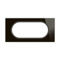  plaque de finition céliane 4 à 5 modules - verre onyx noir