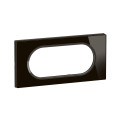  plaque de finition céliane 4 à 5 modules - verre onyx noir