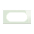  plaque de finition céliane 4 à 5 modules - verre opale blanc