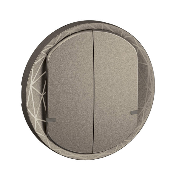 Enjoliveur interrupteur double céliane with netatmo - titanium