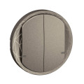 Enjoliveur interrupteur double céliane with netatmo - titanium