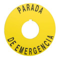 ETIQUETTE DIAMETRE 30 - DIAMETRE 90 MM PARADA DE EMERGENCIA