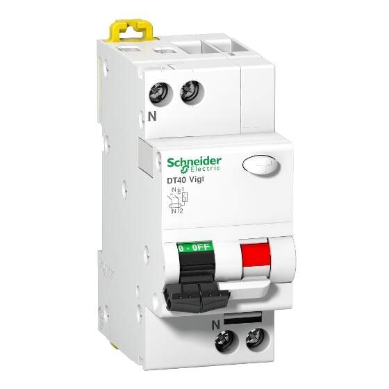 Prodis Dt40 Vigi Disjoncteur Différentiel 1p+n 20a, Type Ac, 300ma Courbe C, 6ka - Schneider Electric - A9N21447