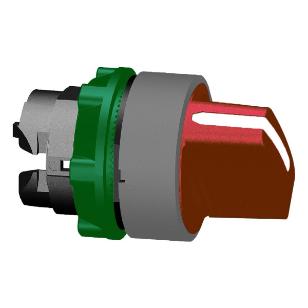 Harmony xb5 - tête bouton tournant - Ø22 - col grise - 3 pos rap d au c - rouge