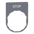 Legend plate with stop marking