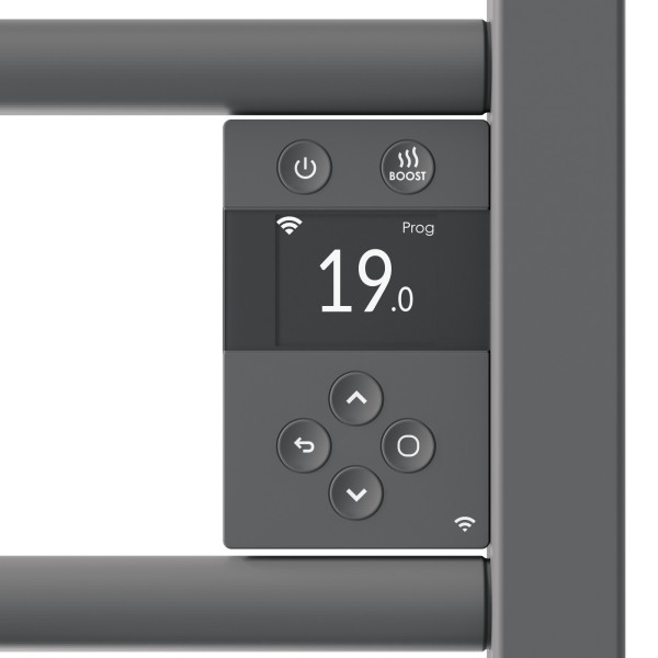 Radiateur sèche-serviettes connecté riva 5 500w gris menhir