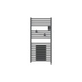 Radiateur sèche-serviettes connecté riva 5 avec soufflerie 1500w gris menhir