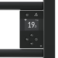 Radiateur sèche-serviettes connecté riva 5 avec soufflerie 1750w noir carbone