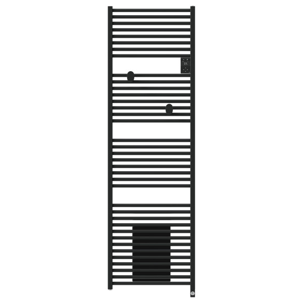 Radiateur sèche-serviettes connecté riva 5 avec soufflerie 2000w noir carbone