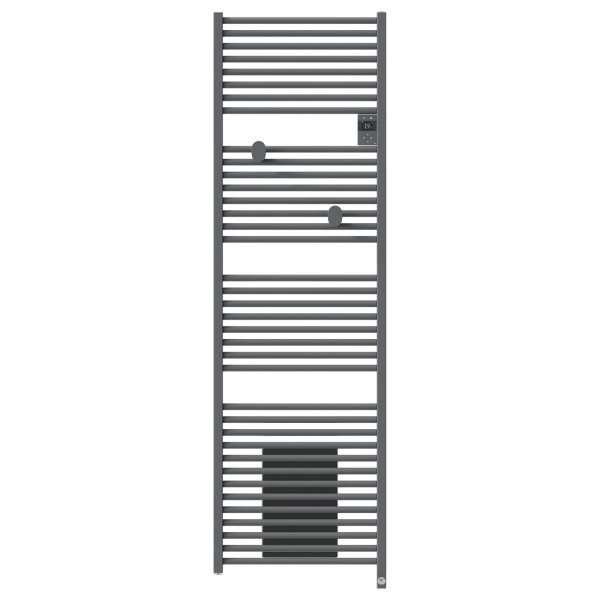 Radiateur sèche-serviettes connecté riva 5 avec soufflerie 2000w gris menhir