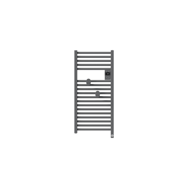Radiateur sèche-serviettes connecté riva 5 etroit 300w gris menhir
