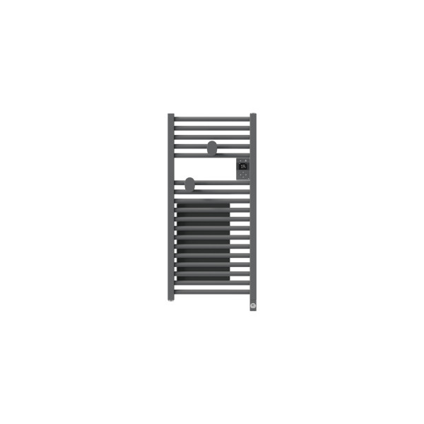 Radiateur sèche-serviettes connecté riva 5 etroit avec soufflerie 1300w menhir