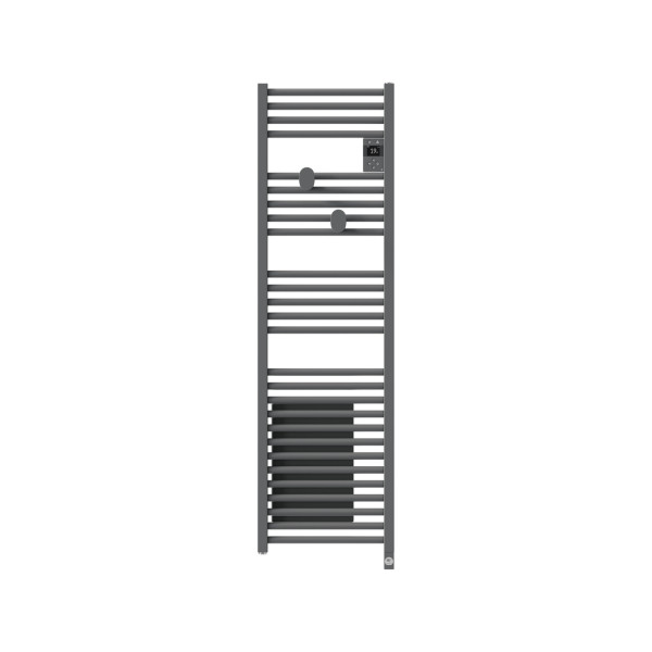 Radiateur sèche-serviettes connecté riva 5 etroit avec soufflerie 1500w menhir