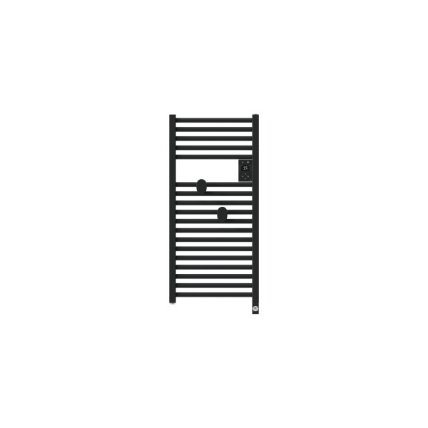 Radiateur sèche-serviettes connecté riva 5 etroit 300w noir carbone