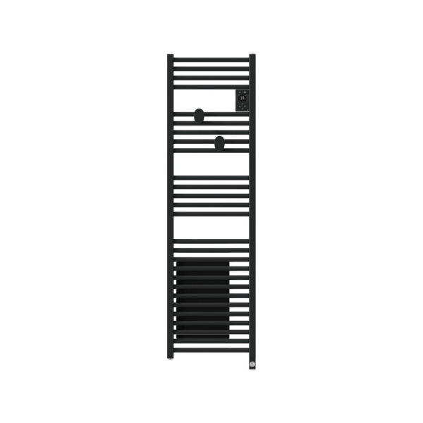 Radiateur sèche-serviettes connecté riva 5 etroit avec soufflerie 1500w carbone