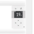Radiateur sèche-serviettes connecté riva 5 etroit 500w blanc brillant