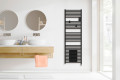 Radiateur sèche-serviettes connecté riva 5 etroit 500w blanc brillant