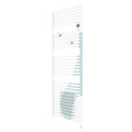 Radiateur sèche-serviettes connecté riva 5 etroit 500w blanc brillant