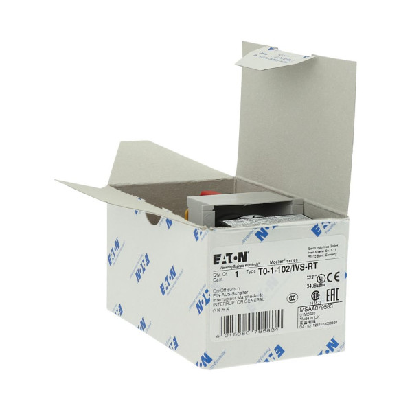 Inter. Marche-arrêt, 2 p, 20 a, 90°, encastré en tableau modulaire (T0-1-102/IVS-RT)