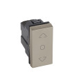 Interrupteur volet roulant 1 module center off arteor carre champagne