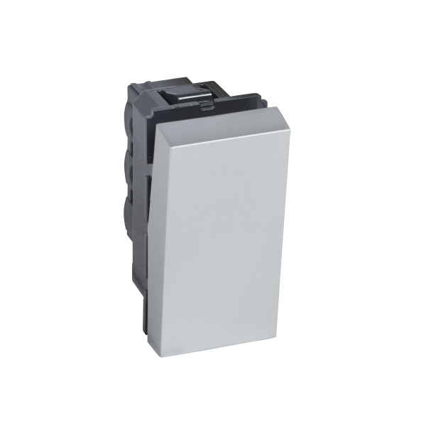 Interrupteur unipolaire 10ax 1 module carre arteor soft alu 