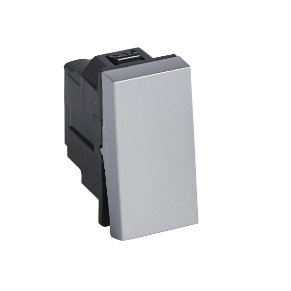Permutateur 10a 1 module carre arteor soft alu