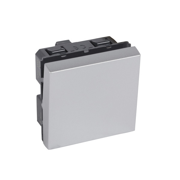 Interrupteur 10ax 2 modules carre arteor soft alu 