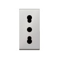 Prise de courant 2p+t 10/16a eclipse italie carre arteor soft alu