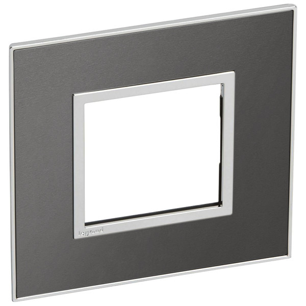 Plaque de finition arteor 2 modules carre 1 poste noir